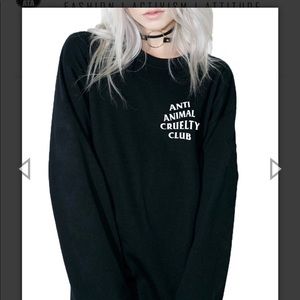 Anti animal cruelty club sweatshirt